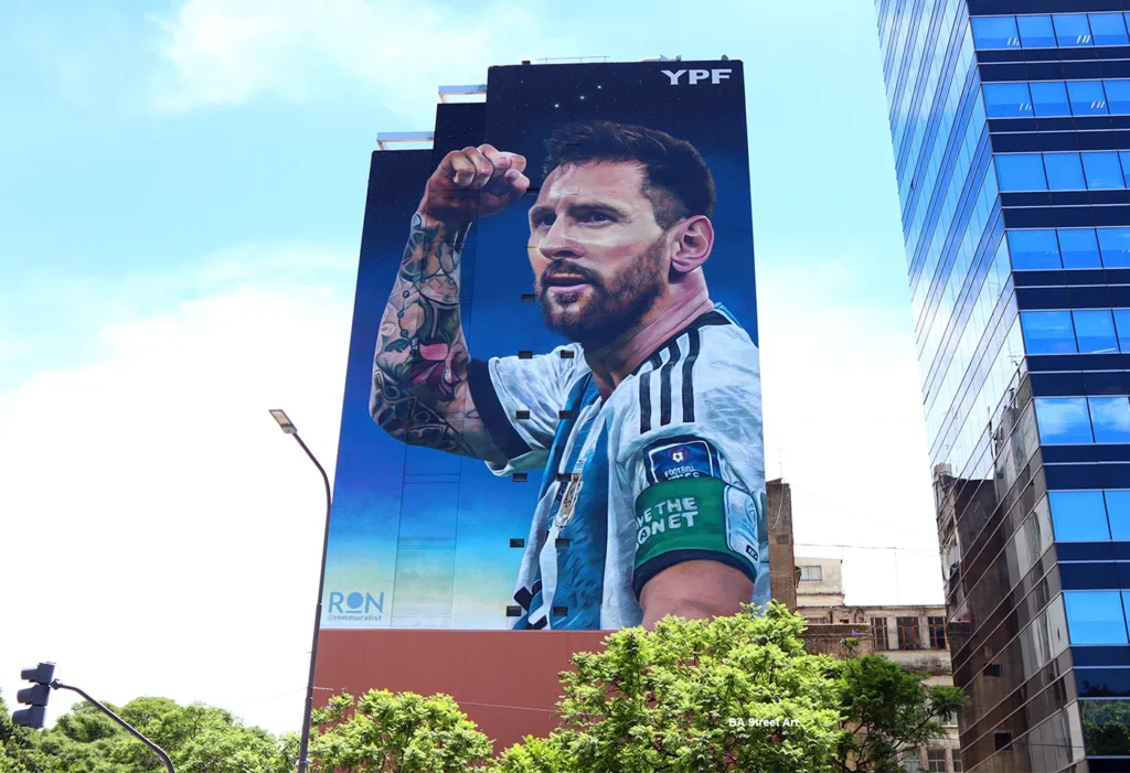Mural de Messi por Martín Ron