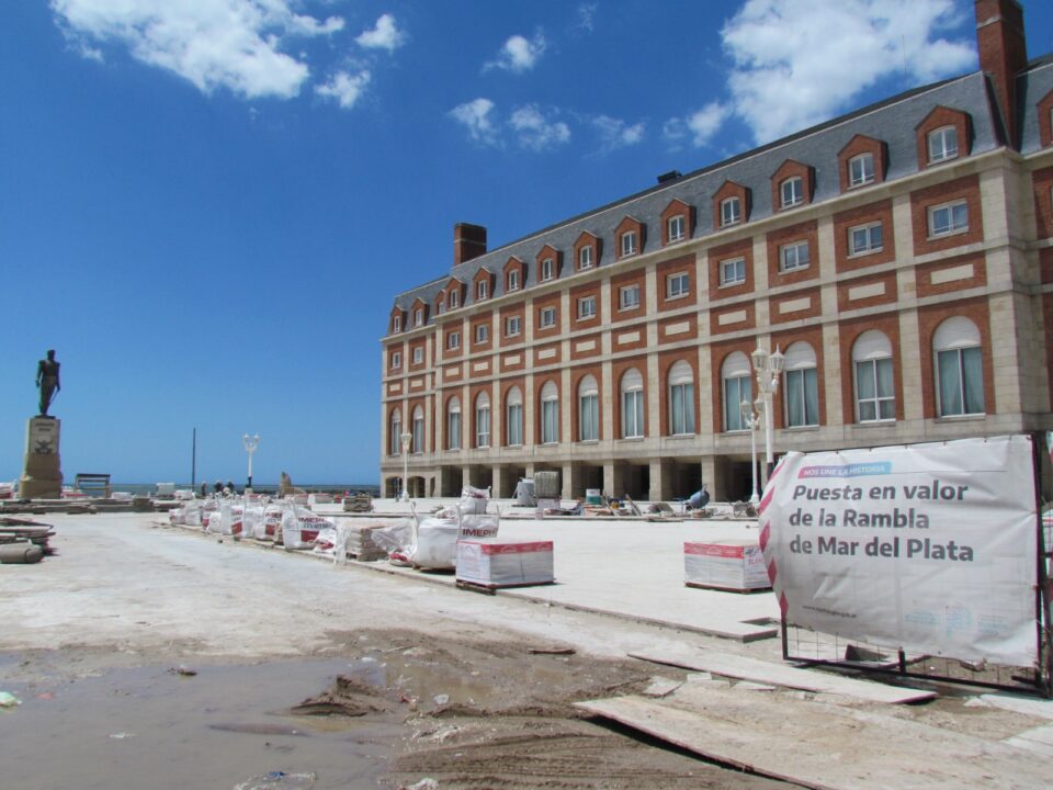 obras de refacción de la Rambla de Mar del Plata